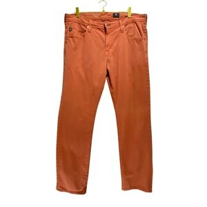 AG‎ Adriano Goldschmied The Matchbox Slim Straight Orange Jeans Size 36 Women